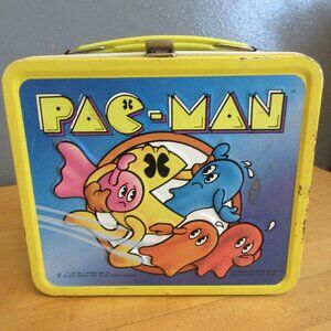 Vintage Pac Man Tin Lunch Box